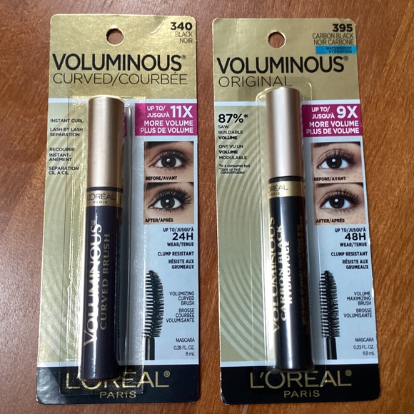 Loreal Paris Voluminous Original/Curved Mascara Bundle NEW - Picture 2 of 10